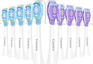 Replacement Brush Heads Compatible with Philips Sonicare A3,10 Pack | Compatible with Sonicare A3 C1 C2 C3 brush heads. Fits DiamondClean Prestige 9900, Smart, 9000, ExpertClean Click-On Handles
