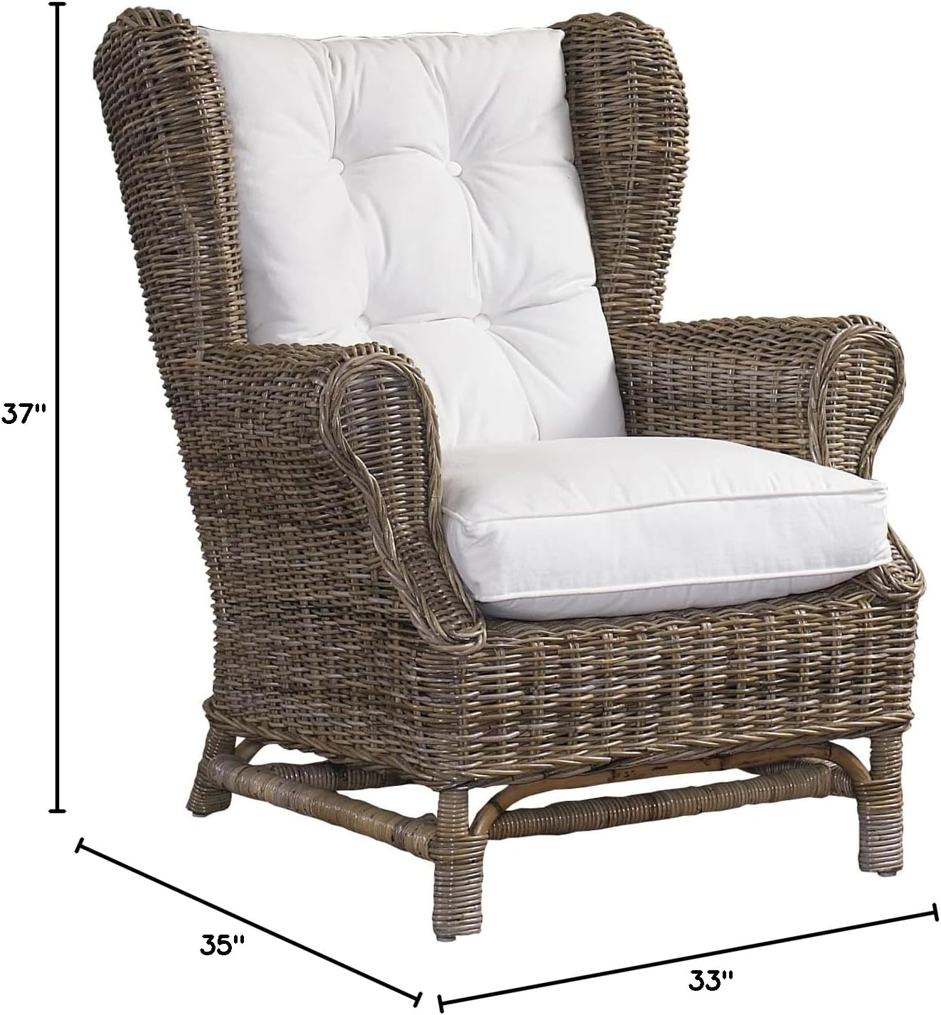 Padma'S Plantation Wing Chair, One Size, White