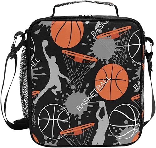 Miniatura 1 de AUUXVA Bolsa de almuerzo deportiva con aislamiento de baloncesto para niños, niñas, mujeres y hombres