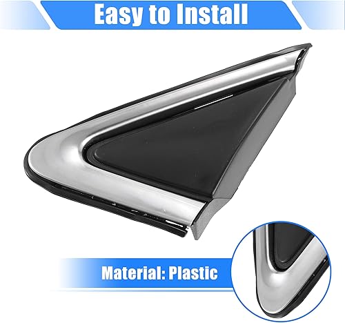 Miniatura 5 de X AUTOHAUX 1 par delantero izquierdo y derecho espejo esquina triángulo Fender cubierta retrovisor triángulo Trim Panel para Nissan Sentra 1.6L CVT