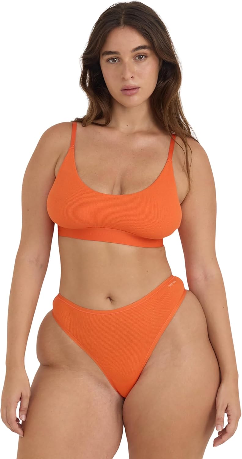 Women’s Core Ribbed Open Back Scoop Neck Bralette