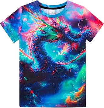 kids4ever T-Shirt For Boys / Girls Funny 3D Print Children s Short Sleeve Summer T Shirt Top 6-16 Years