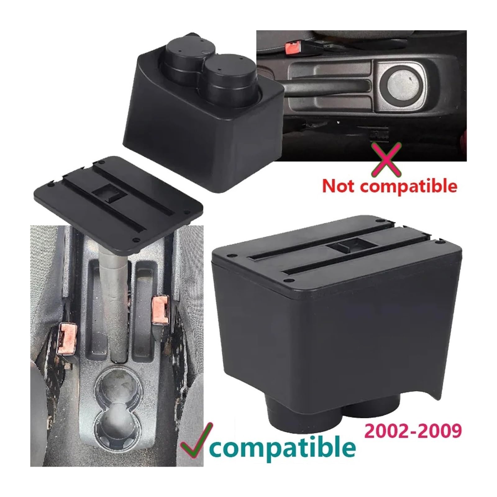 Per VW Per Polo 9N 3 2002-2009 Scatola Portaoggetti Bracciolo Auto