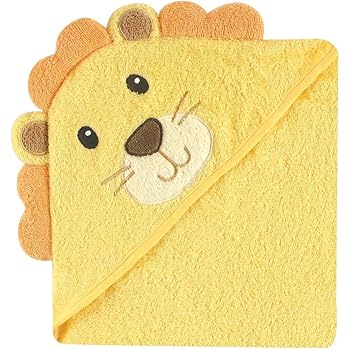 lion hooded baby towel