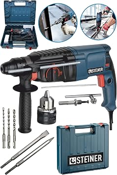 Steiner Alman 3000 Watt Darbeli Matkap Kırıcı Delici Hilti + 1 Adet Mandren + 5 Adet Uç