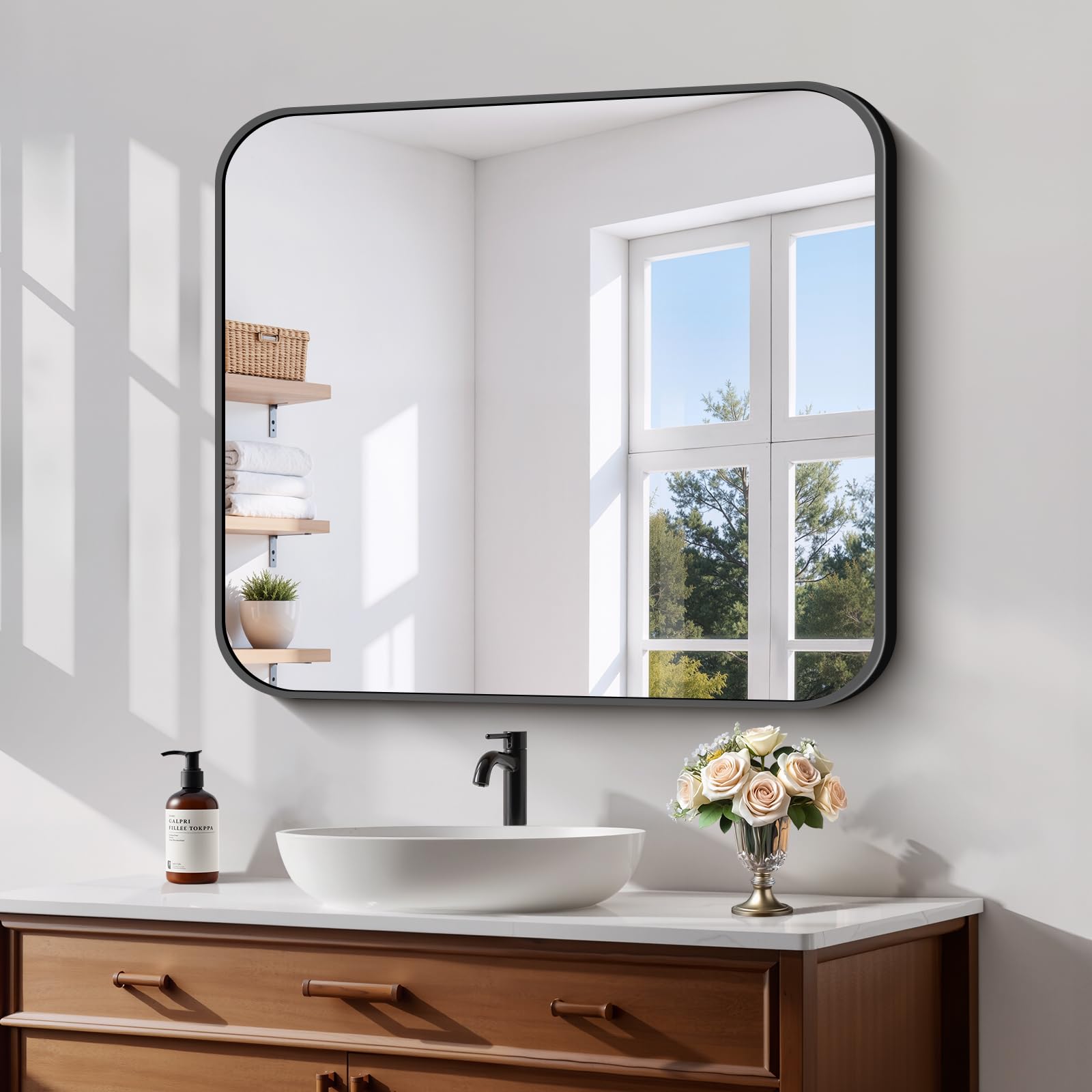 Photo 1 of Koonmi Bathroom Wall Mirror,28x32 Inch Large Vanity Mirror for Over Sink