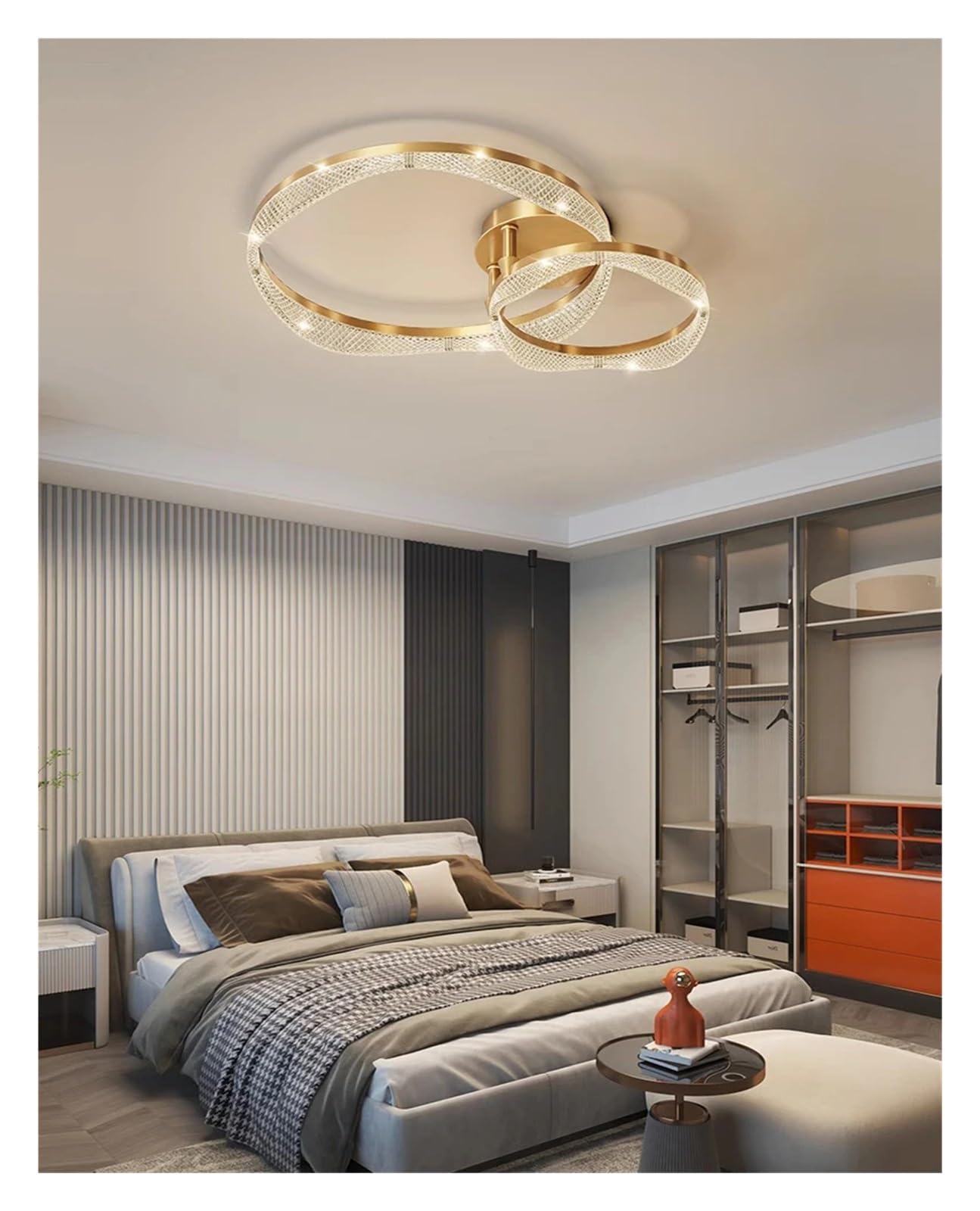HYJAUSXB Home DecorationPendant Lights, Luxury Crystal Living Room Chandelier, Dining Pendant Lamp, Ceiling Light Indoor Lighting