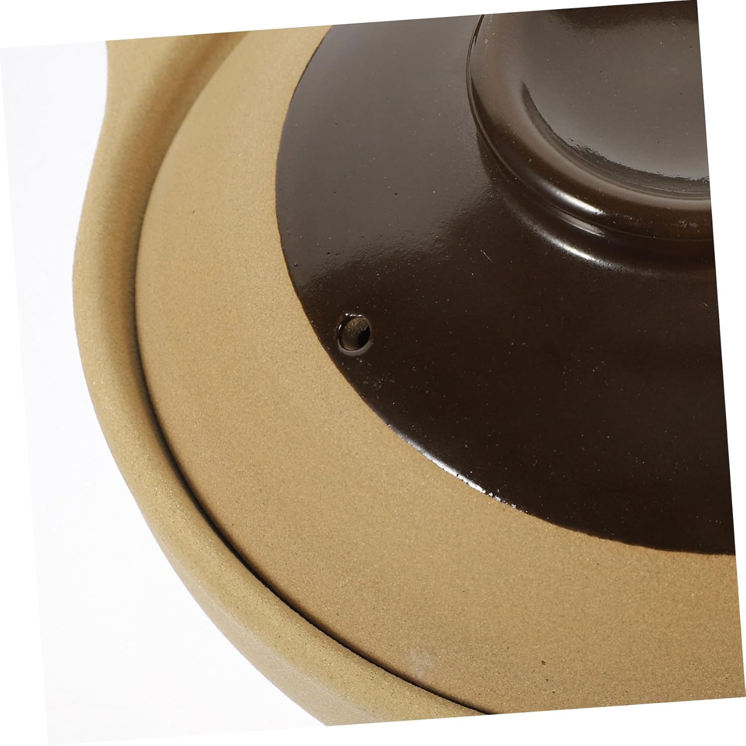 PRETYZOOM Ceramic Stew Pot Lid 3.5L Earthen Soup Pot Sturdy Ceramic Stockpot for Induction Gas and Electric Stovetops for Home Cooking and Meal Preparation
