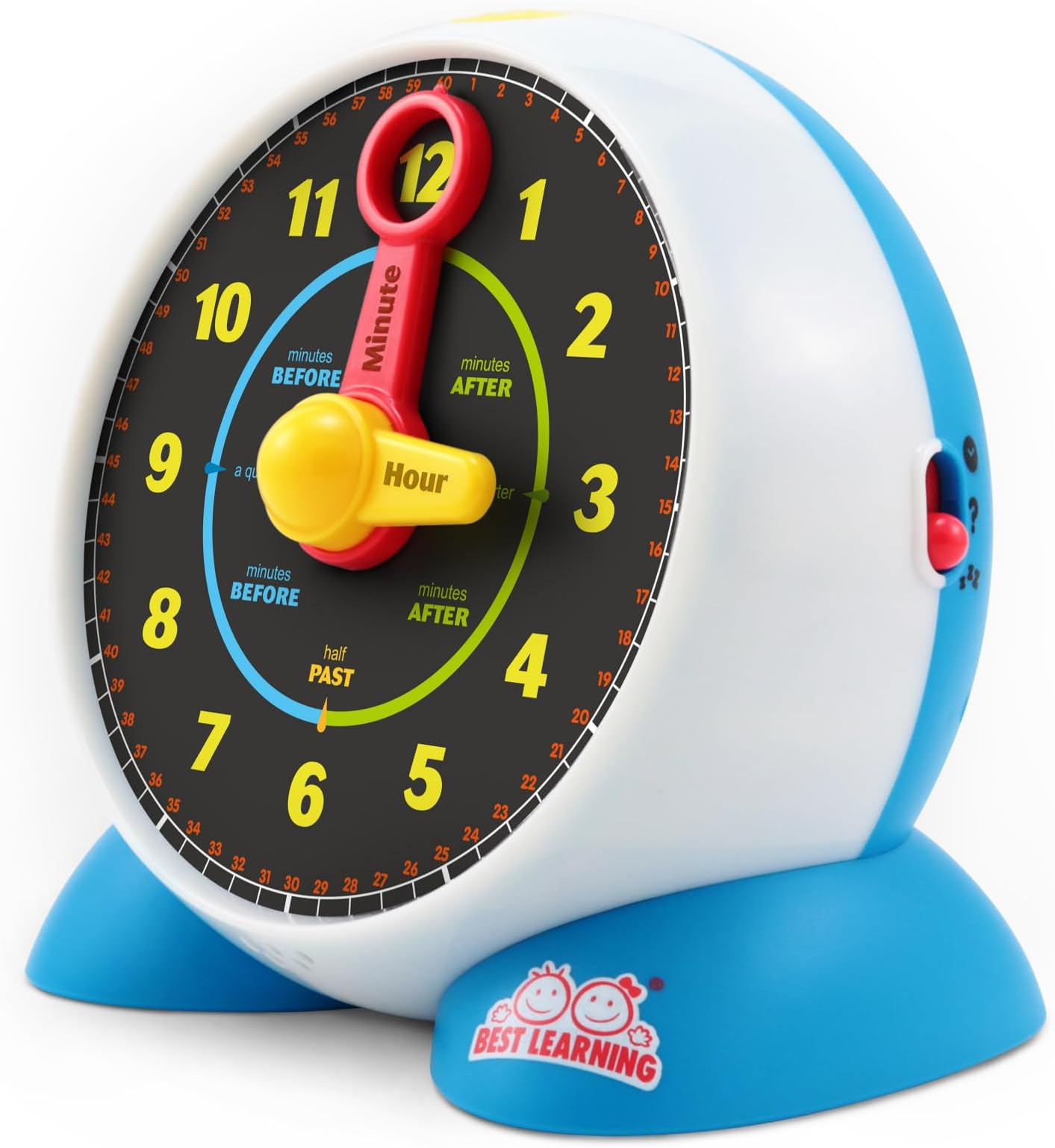 BEST LEARNING Learning Clock - Educational Talking Learn to Tell Time Teaching Light-Up Toy with Quiz and Music Sleep Mode - Toddlers & Kids Ages 3, 4, 5, 6 Years Old Birthday Gift