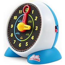 BEST LEARNING Learning Clock - Educational Talking Learn to Tell Time Teaching Toy with Quiz and Music Sleep Mode - Toddlers &amp; Kids Ages 3, 4, 5, 6 Years Old Boy and Girl Birthday Present