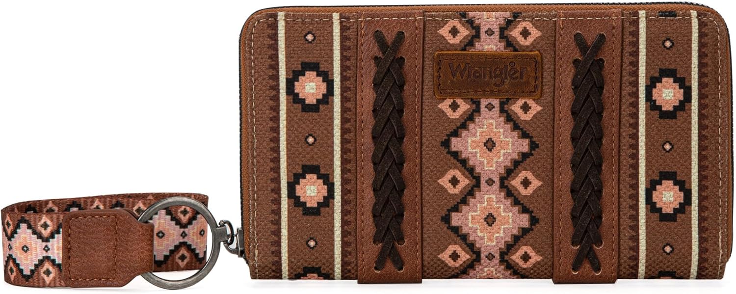 X Wrangler Wristlet Western Wallet Boho Aztec Credit Card Holder for Women - Image 6