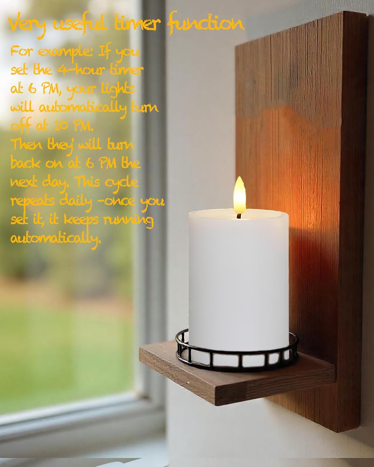 Gmnee 3"x4" Outdoor Waterproof Flameless Candles with Remote Timers Plastic | 2 Pack Battery Operated Candles, LED Candles, Electric Fake Pillar Candles for Patio, Porch, and Lanterns Decor (White)