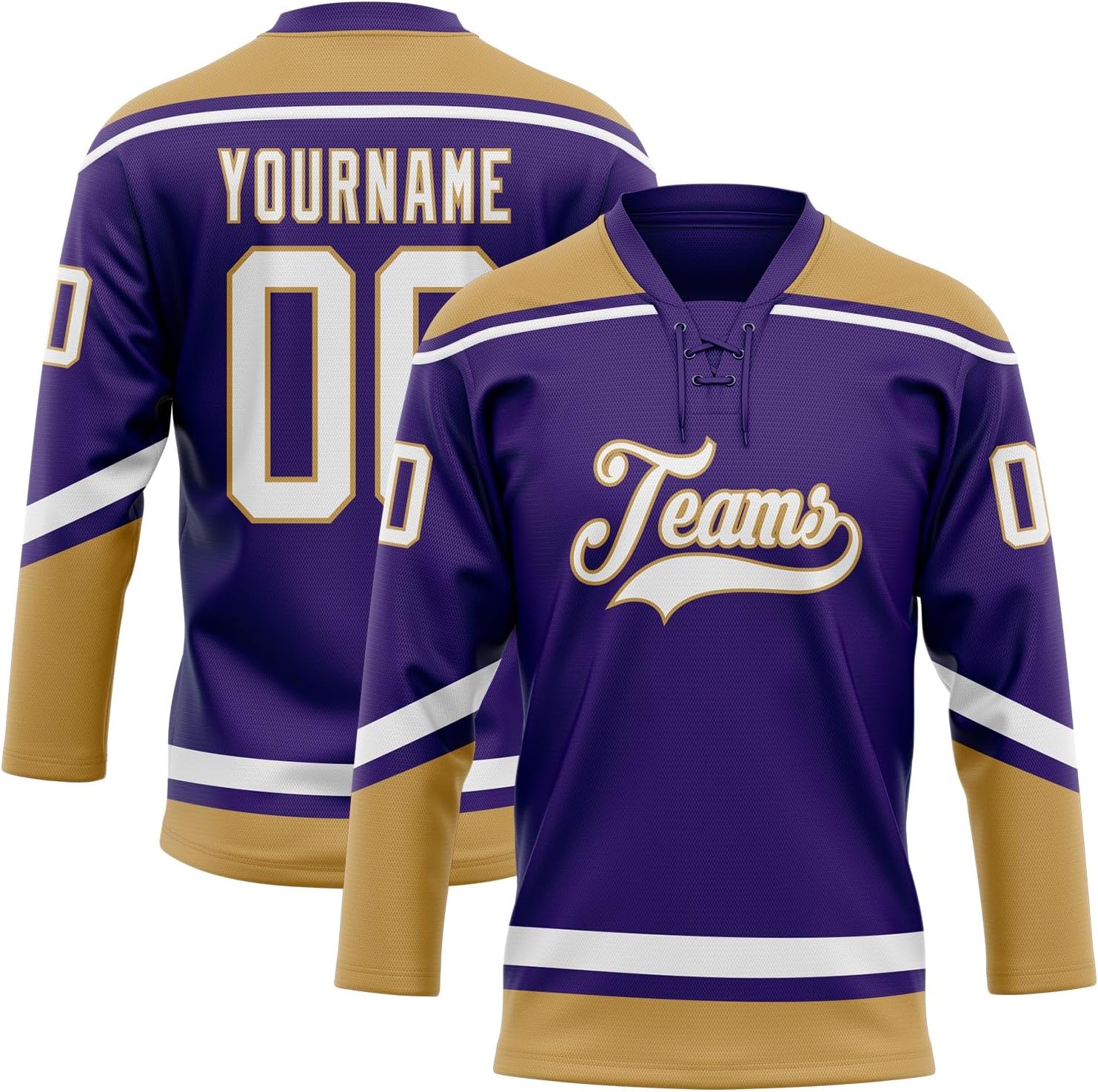 Custom Hockey Jersey for Men Women Youth Personalized Team Name Number and Logo, Colorful Lace Up Practice Sports Fan Jersey