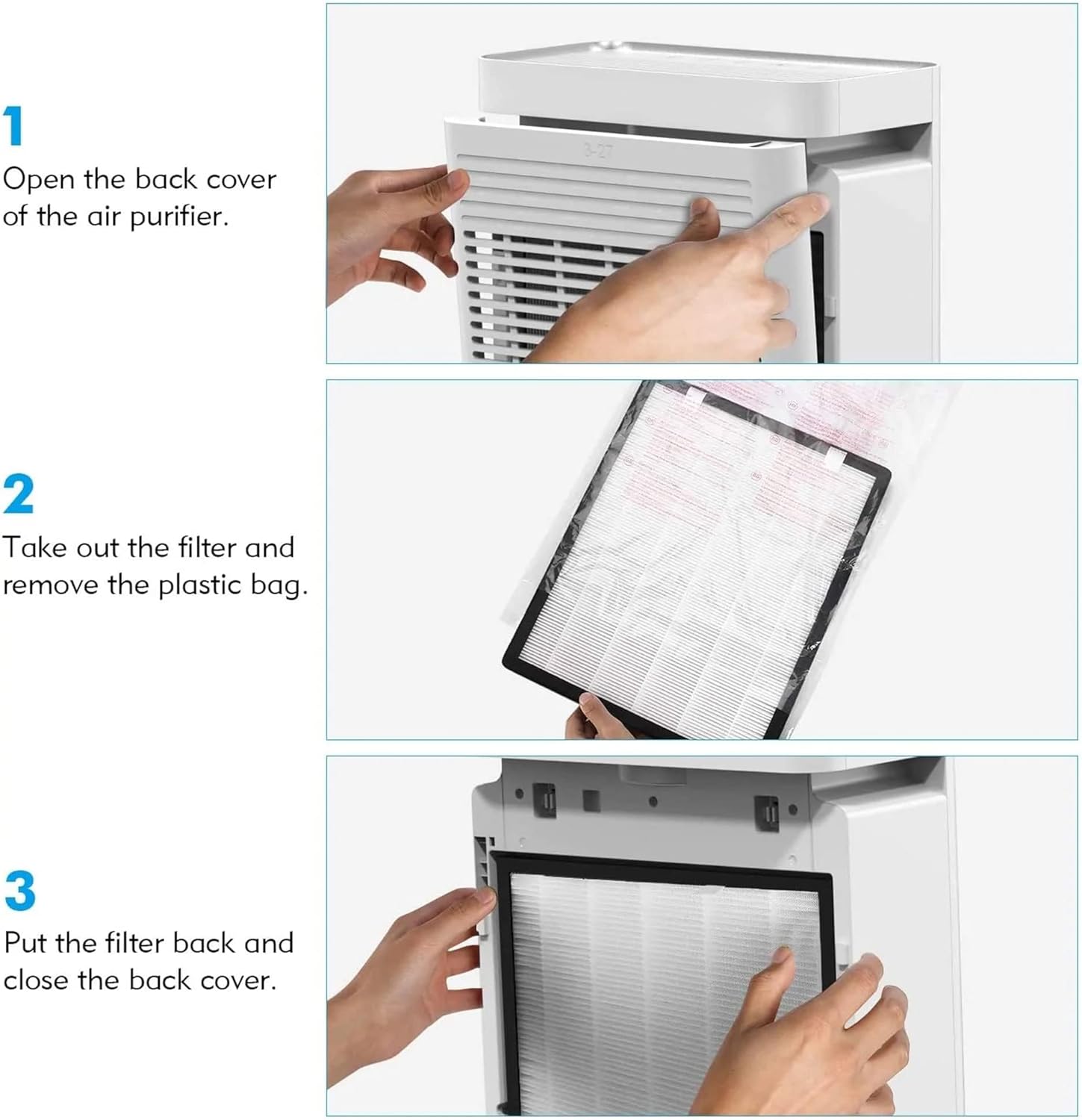 Steps for filter installation