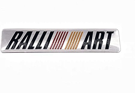 Amazon 3dメタルカーエンブレムデカール Ralliartロゴ 自動車ボディーステッカー 三菱ランサー用 ステッカー デカール 車 バイク