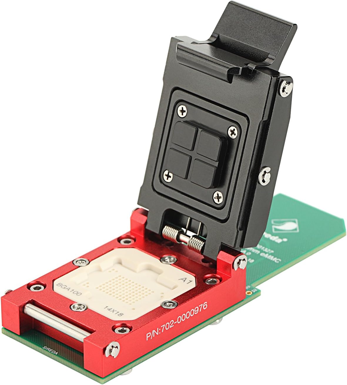 Sireda BGA100 Socket SD Solution_14x18mm_Pitch 1.0mm Perform,IC Test Socket ,Clamshell Structure