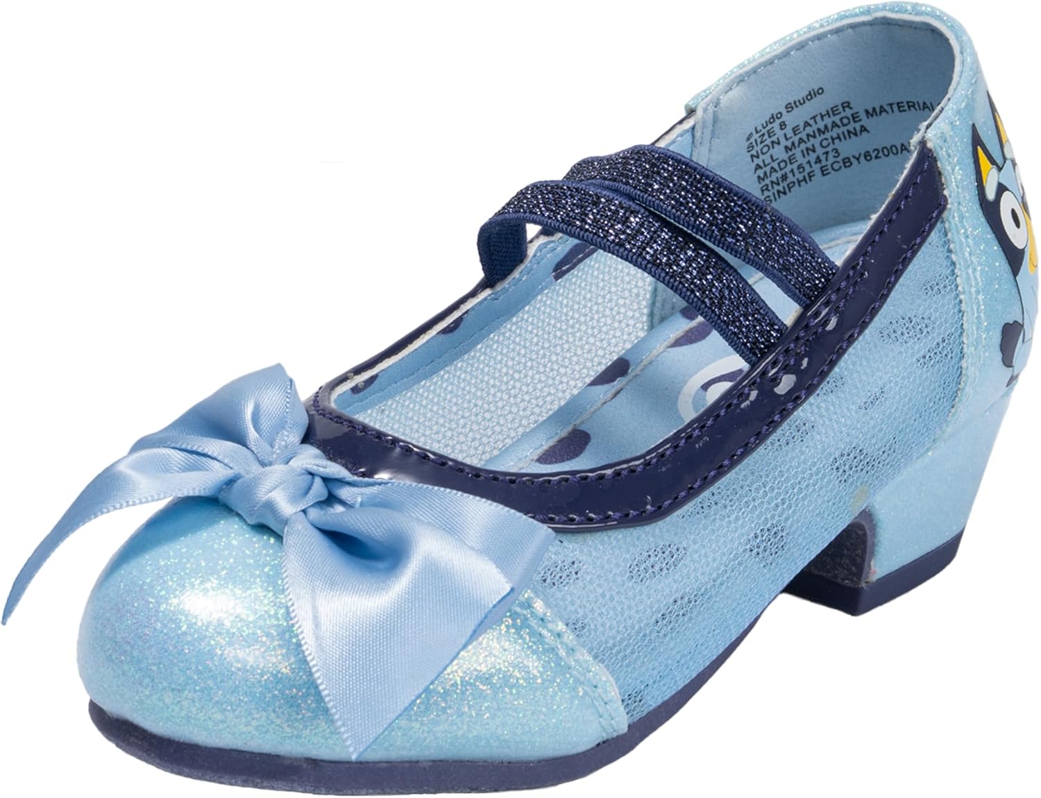 Bluey Mary Jane High Heels for Toddlers – Officially Licensed Bow Ballet Slippers and Kids Dress Shoes