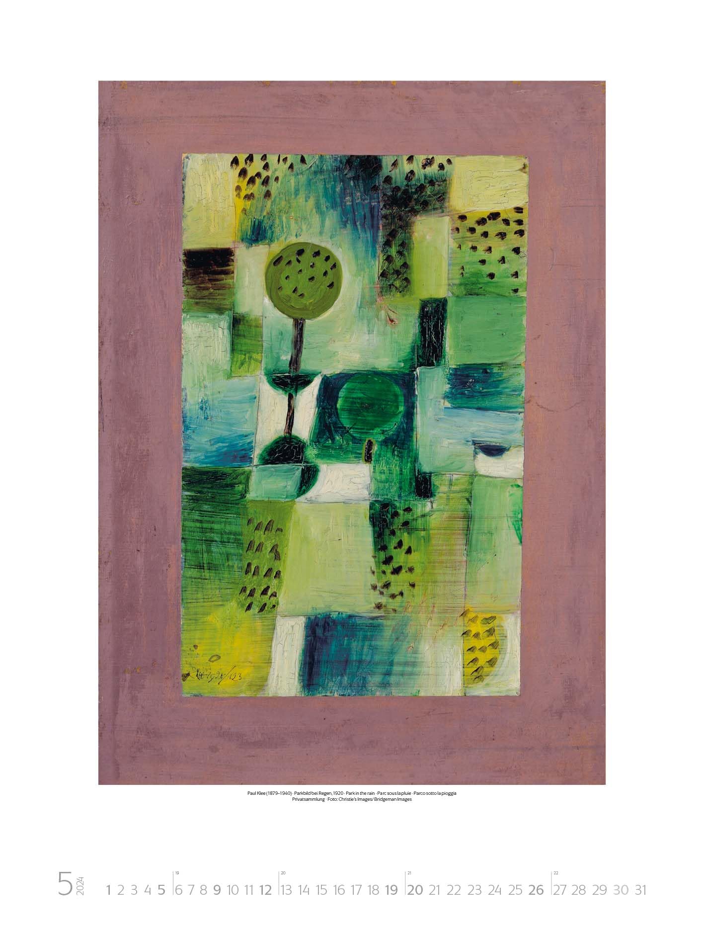 Bauhaus 2024 - Calendario de pared grande de alta calidad con obras maestras del estilo Bauhaus. Formato de la galería de arte: 48 x 64 cm.