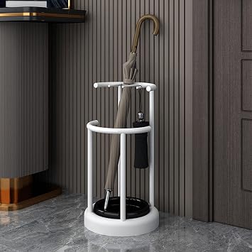 Modern Umbrella Holder, Umbrella Stand Indoor Entryway - Umbrella Holder Entryway, Dependable Umbrella Stand, Spacesaving Umbrella Rack and Cane Walking Stick Organizer White