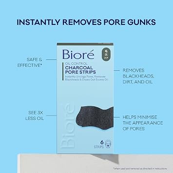 Biore Charcoal Pore Strips - Pack of 6