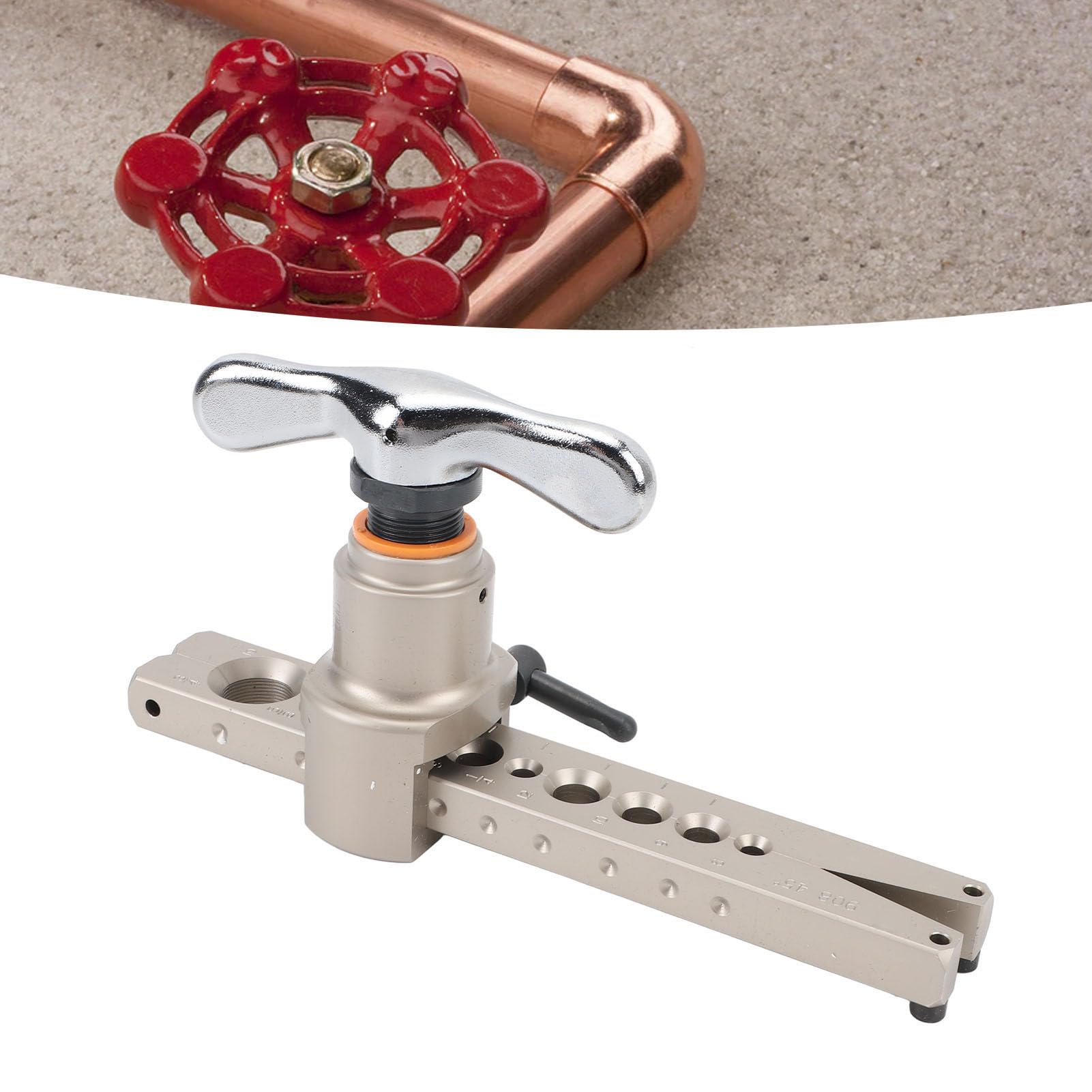 Kit de herramientas profesionales para abocardar tuberías de cobre, expansor de tubos de 9 mm de acero con alto contenido de carbono, diseño remachado duradero, abocardado preciso