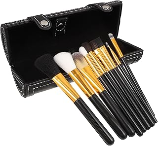Ipetboom Black Leather Makeup Brush Bag Case ...