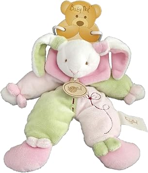 Babynat Doudous Et Peluches Doudou Pantin Lapin Noeuds Peluche Bebe 25 Cm Coloris Rose Et Vert Genre Bebe Fille Amazon Fr Jeux Et Jouets