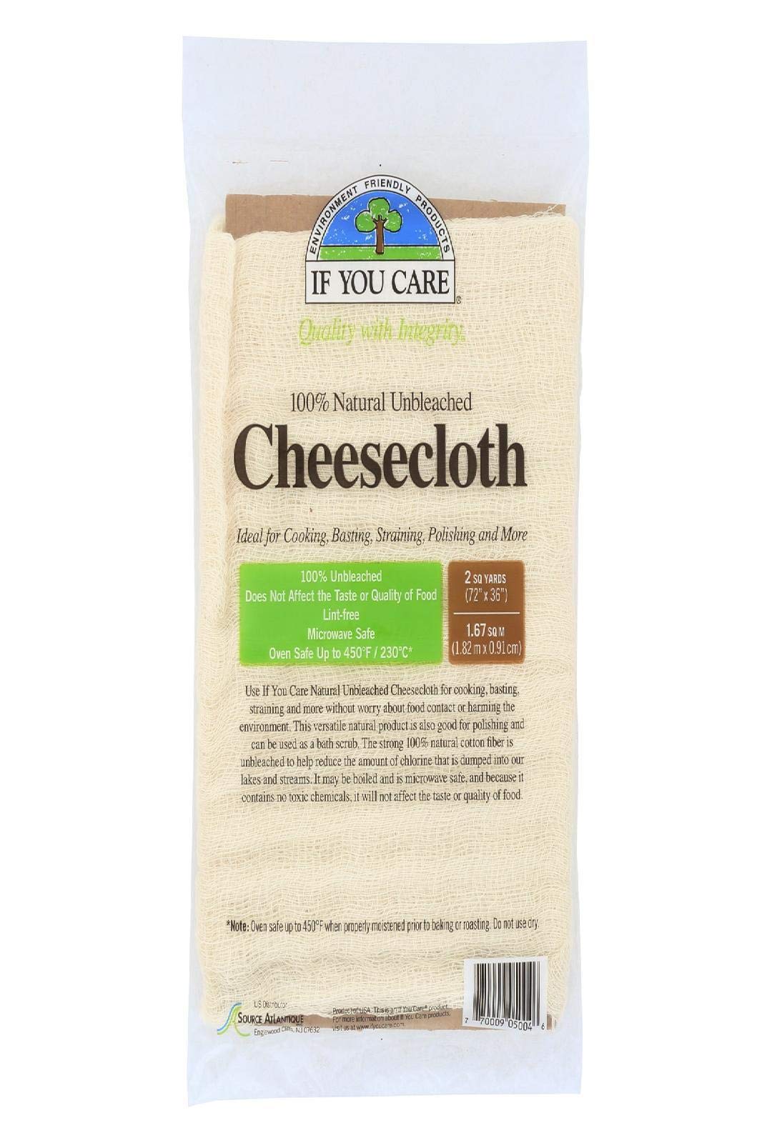 If You Care, Cheesecloth Unbleached Organic, , 2 Yd (Pack of 3)