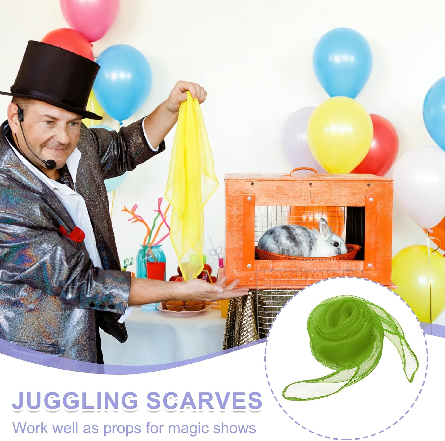 Dance Scarves, Square Juggling Scarves Music Movement Learning Performance Props Accessories