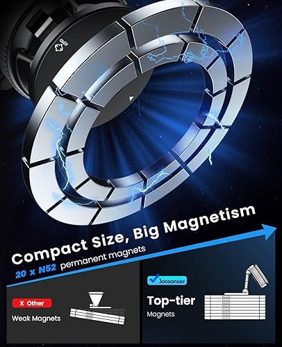 Miniatura 4 de Soporte magnético de teléfono con ventosa para Magsafe, soporte magnético ajustable de 360 para teléfono de automóvil, soporte de teléfono plegable