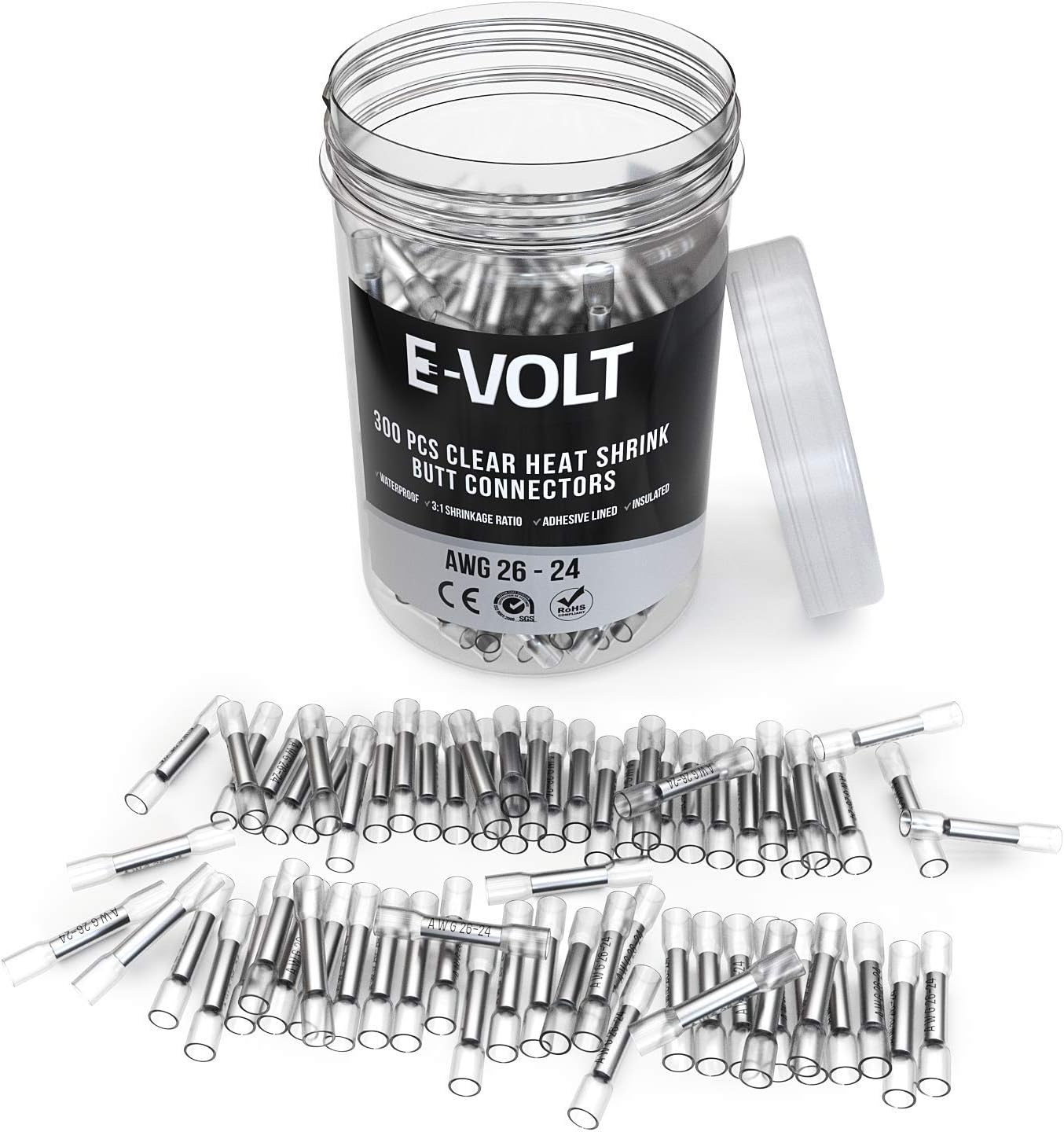 40% Off Discount E-VOLT 300 PC Butt Connectors – Weather Resistant Heat Shrink Butt Splicer Terminals for 26 – 24 AWG Wire – Industrial Grade Bulk Insulated Crimp Connectors for Marine, Audio and Automotive Get Special Price E-VOLT 300 PC Butt Connectors – Weather Resistant Heat Shrink Butt Splicer Terminals for 26 – 24 AWG Wire – Industrial Grade Bulk Insulated Crimp Connectors for Marine, Audio and Automotive