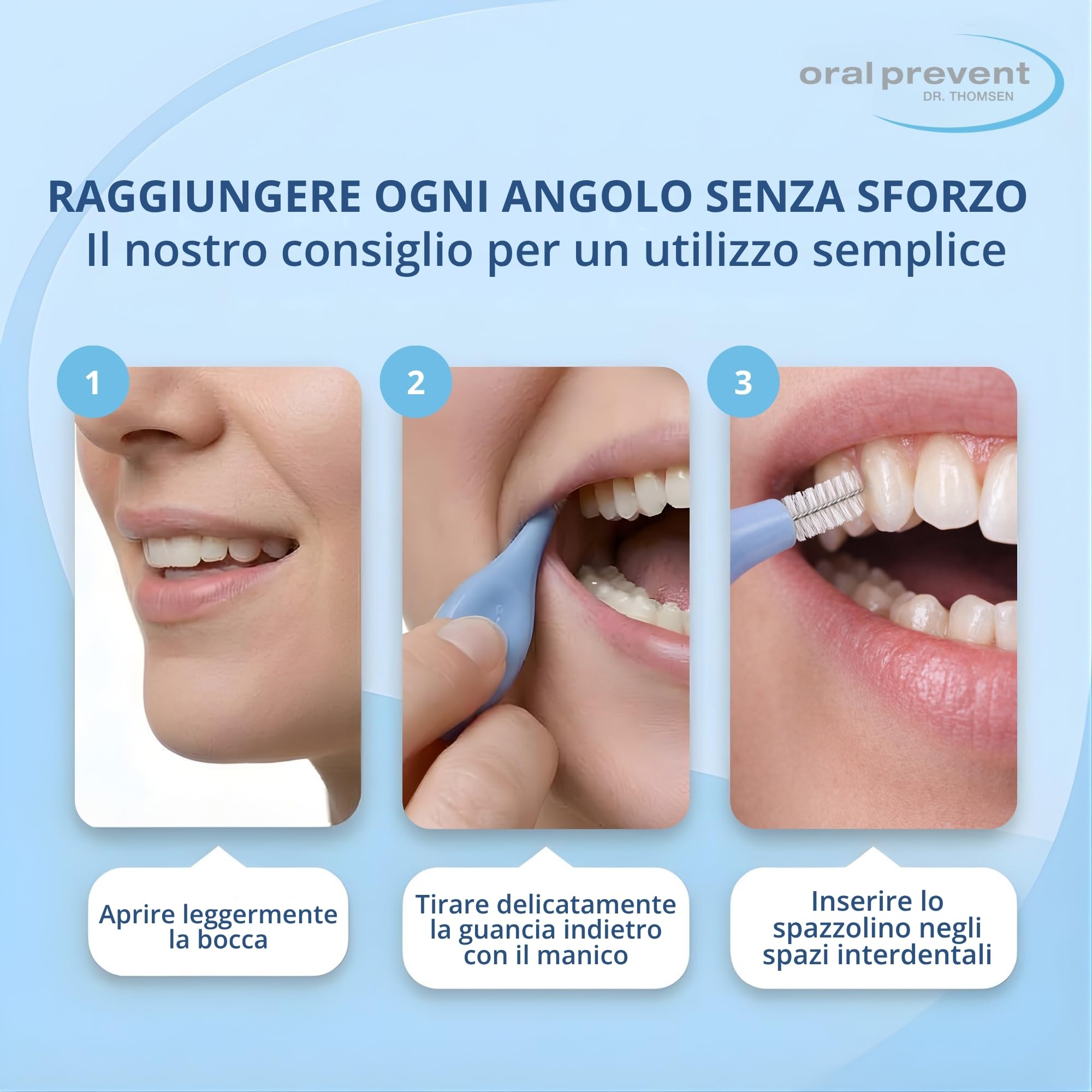 25 pezzi: spazzole interdentali Smart Grip in plastica a base di biobica – Dimensioni ISO: 6 (grigio), filo: 1,10 mm Ø