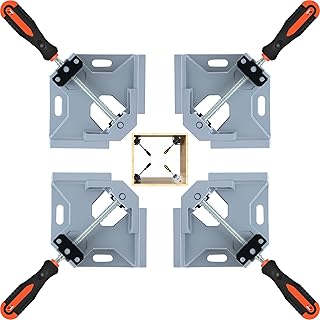 4PCS 90° Right Angle Corner Clamps for Woodworking, Cabinet Assembly, Drawer and Frame Construction, Welding Heavy Duty Aluminum Alloy Adjustable Clamp Tools with 2.75" Capacity