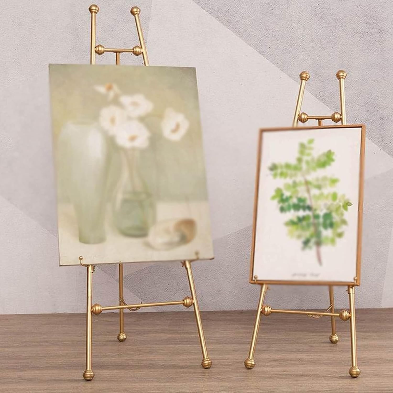 Adjustable Portable Gold Metal Easel Stand - 120/150cm Tall Folding Display for Painting, Sketching, Art Presentations - Ideal for Artists & Creatives