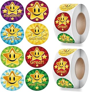 Teacher Adults Parents Classroom School Work Study Training Award Motivational Stickers,2Roll Teacher Reward Sticker Schoo...