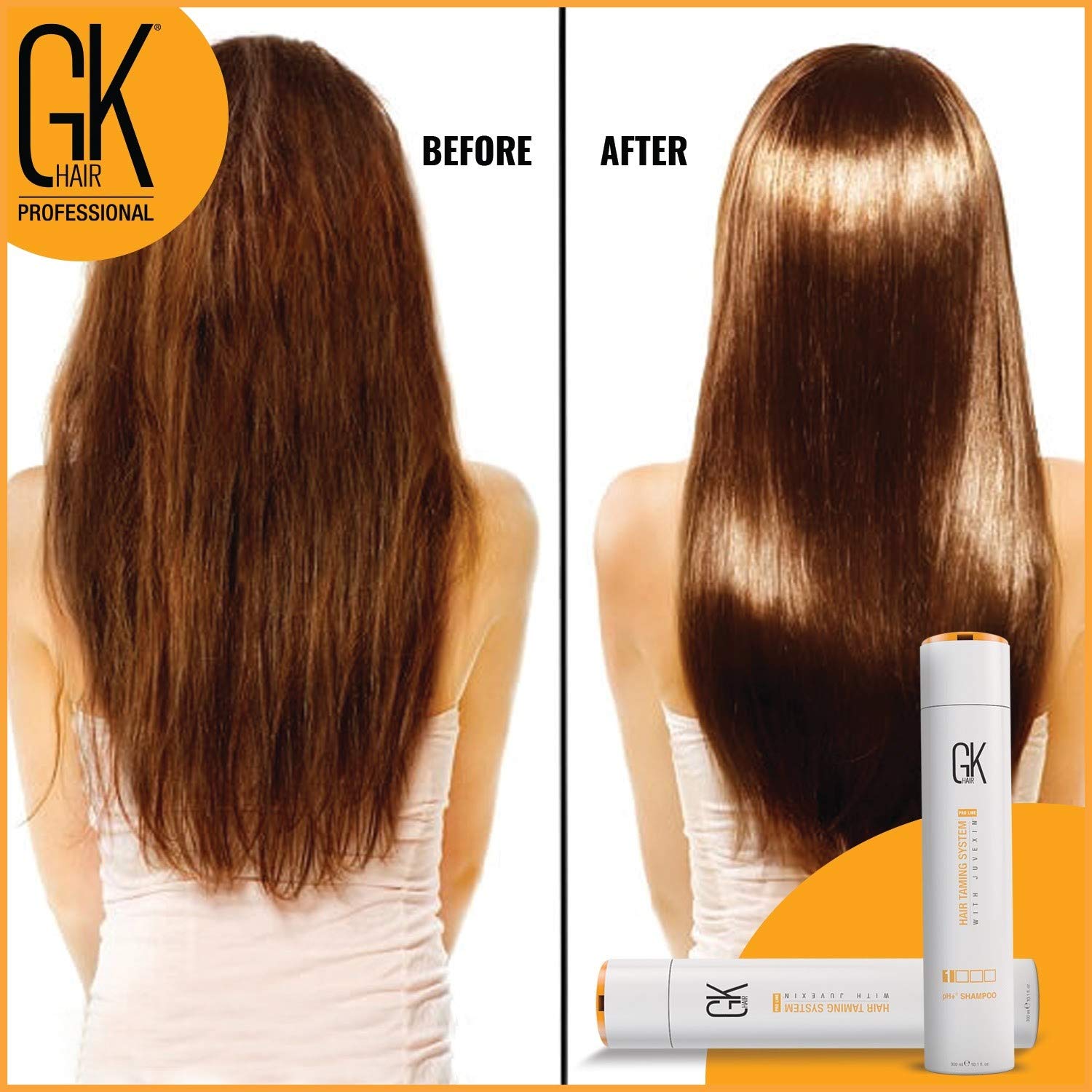 GK HAIR Global Keratin Purple Shampoo/Toner Silver Bombshell for Blonde - Clarifying Shampoo for Deep Hair Cleansing, Remove Impurities - pH+ Pre-Treatment 280ml