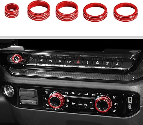 Miniatura 56 de Voodonala Pomos de radio AC para interruptor de aire acondicionado, botón central de consola para interruptor de consola central, moldura para Chevy