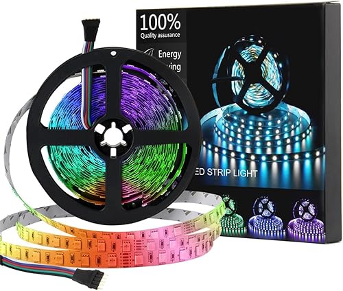 SUPERNIGHT Tira de luces LED 5050 RGBW de 16.4 pies, 300 LED, luces LED que cambian de color para San Valentín, bengalas de boda, luces de Navidad,