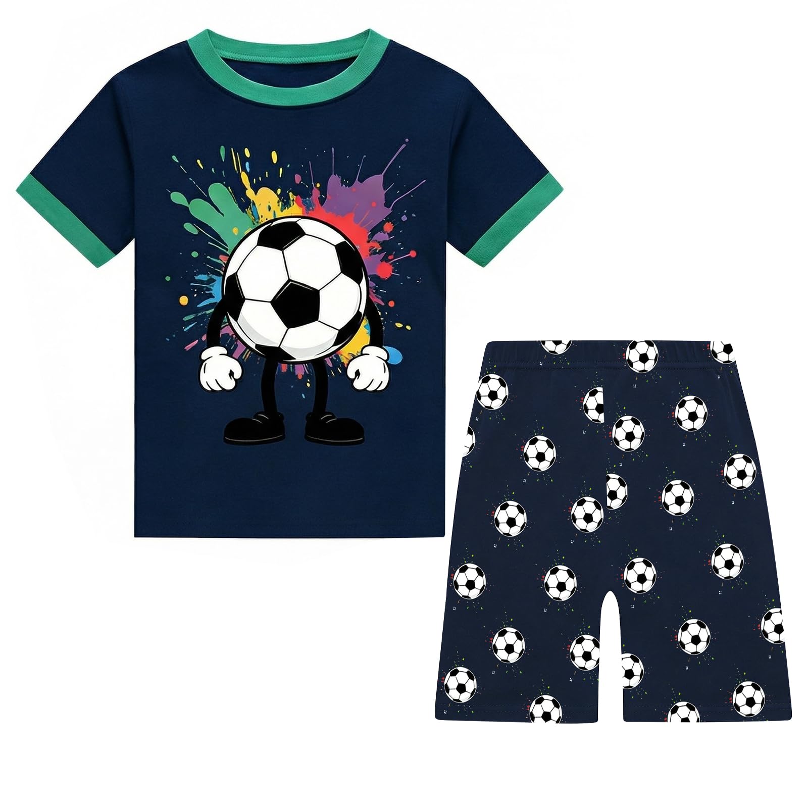 JinBei Dziewczęcy zestaw piżam z krótkim rękawem T-shirt i szorty zestaw letnie piżamy bielizna nocna codzienna bielizna nocna piżamy topy zestawy dziewczyna prezent ubrania dla dzieci odzież