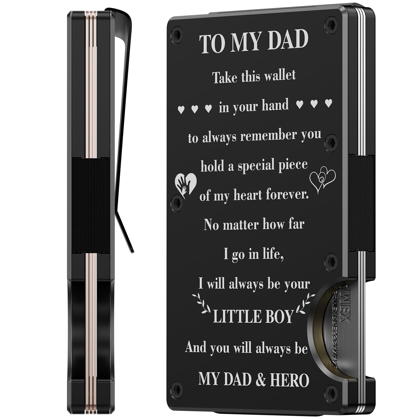 Father's Day gifts for dad From Son: Gift for Father,Wallet for Men with Money Clip,Mens Gift