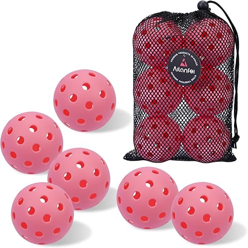 Miniatura 11 de Pickleball Balls 6 Pack | 12 Pack- 40 Holes Outdoor Pickleball with Bag, Perfectly Balanced, High Bounce, Crack-Resistance，USAPA Standard - Multiple