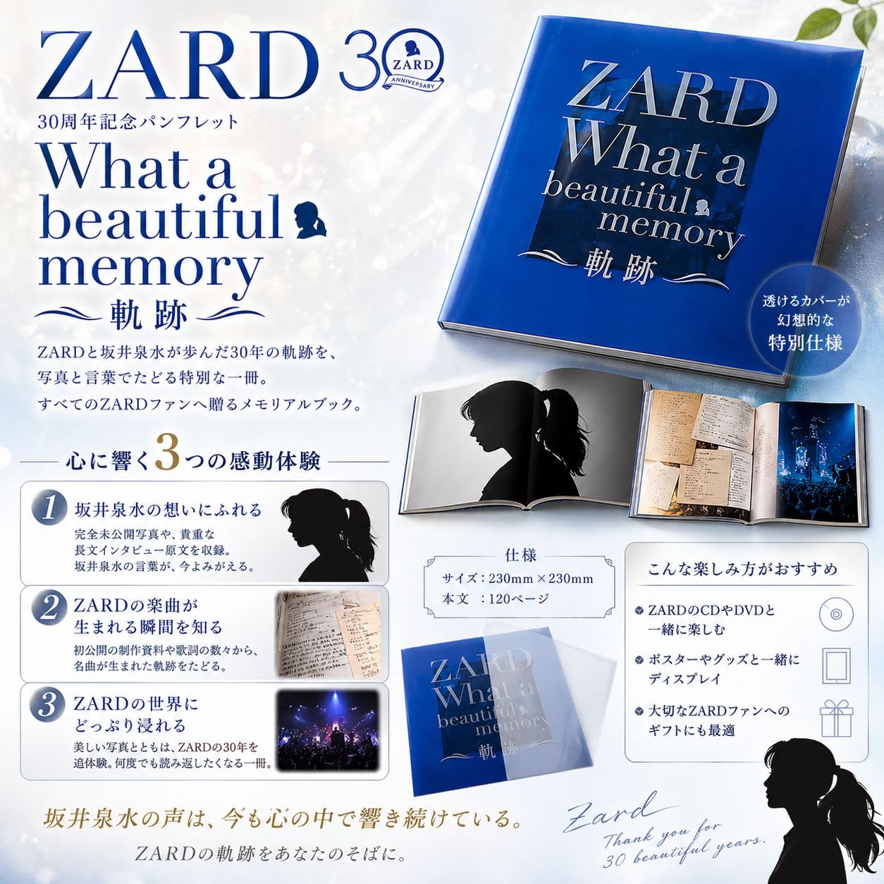 Amazon.co.jp: ZARD ザード 坂井泉水 30th パンフレット「What a