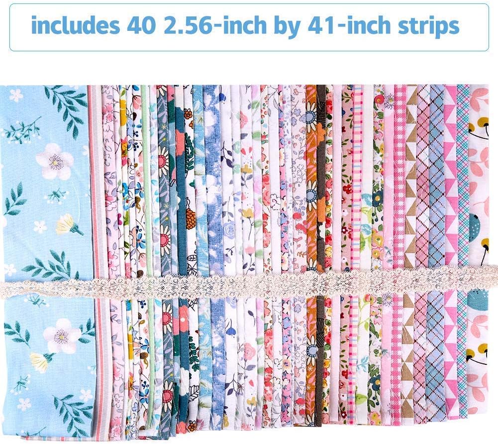 80Pcs Roll Up Cotton Fabric Quilting Strips, Jelly Roll Fabric, Cotton Craft Fabric Bundle, Patchwork Craft Cotton Quilting Fabric, Cotton Fabric, Quilting Fabric with Different Patterns for Crafts
