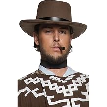 Smiffys Mens Authentic Western Wandering Gunman Hat with Rim