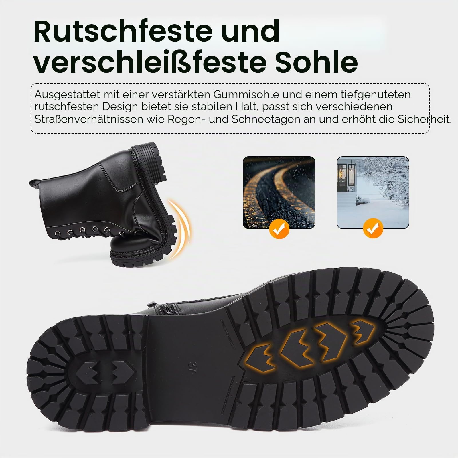 Bravover Wasserdichte Stiefeletten für Damen, Arbeitsstiefel, Schnürstiefel, Damen