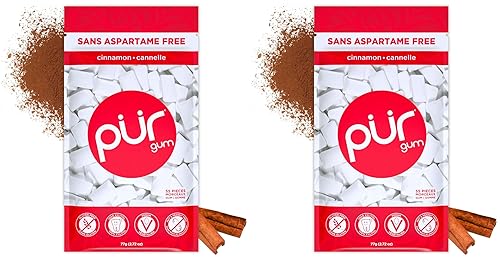 Vista 28 de PUR - Chicle de sabor menta y granada elaborado con 100 % xilitol, sin azúcar, aspartamo ni transgénicos, vegano, 55 chicles (paquete de 3 unidades)