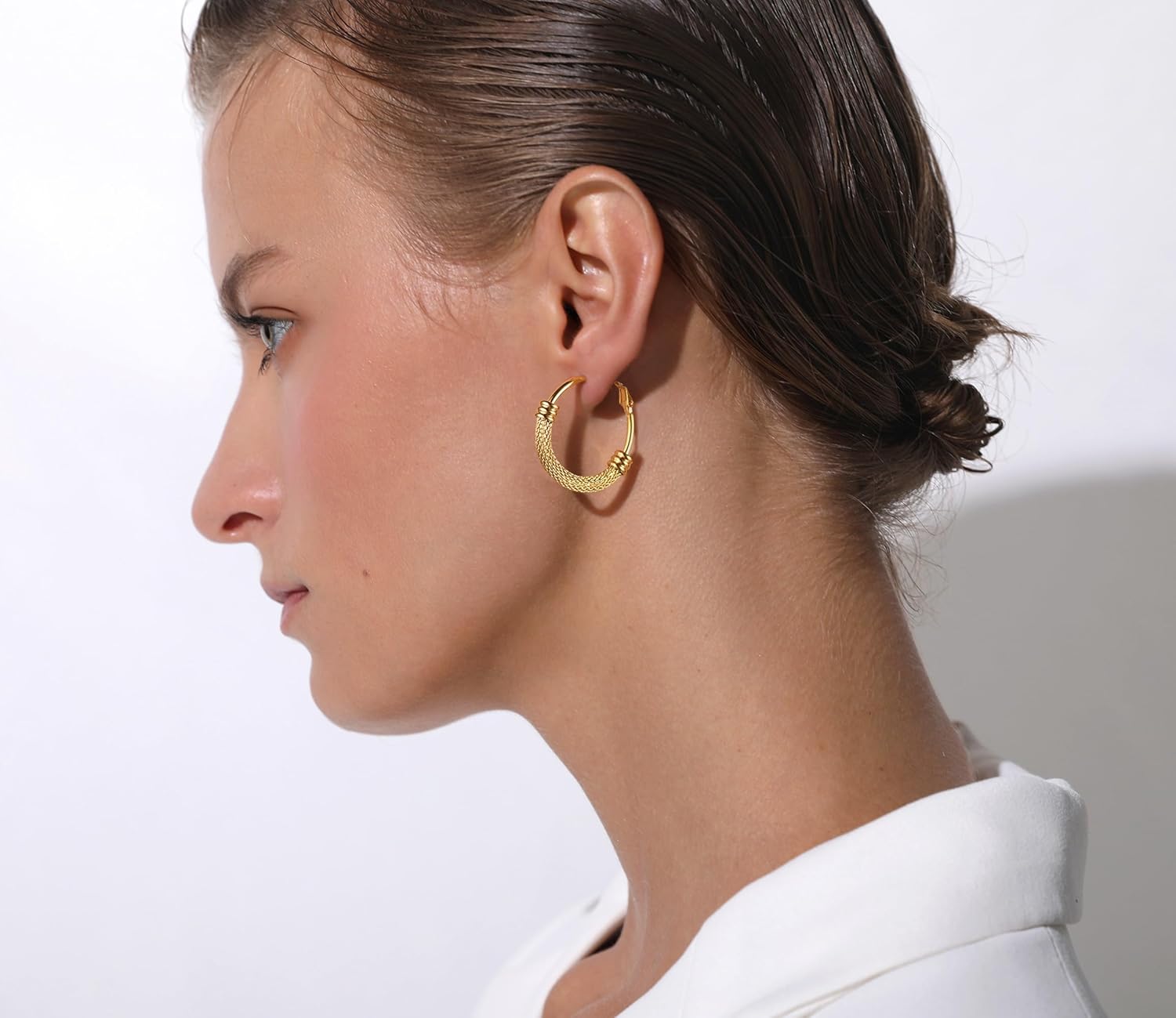 PROSTEEL 30/40/60/80/100mm Chunky Hoop Earrings For Women Gold Plated/Black Stainless Steel Hoops Earrings Statement Jewelry - Image 9