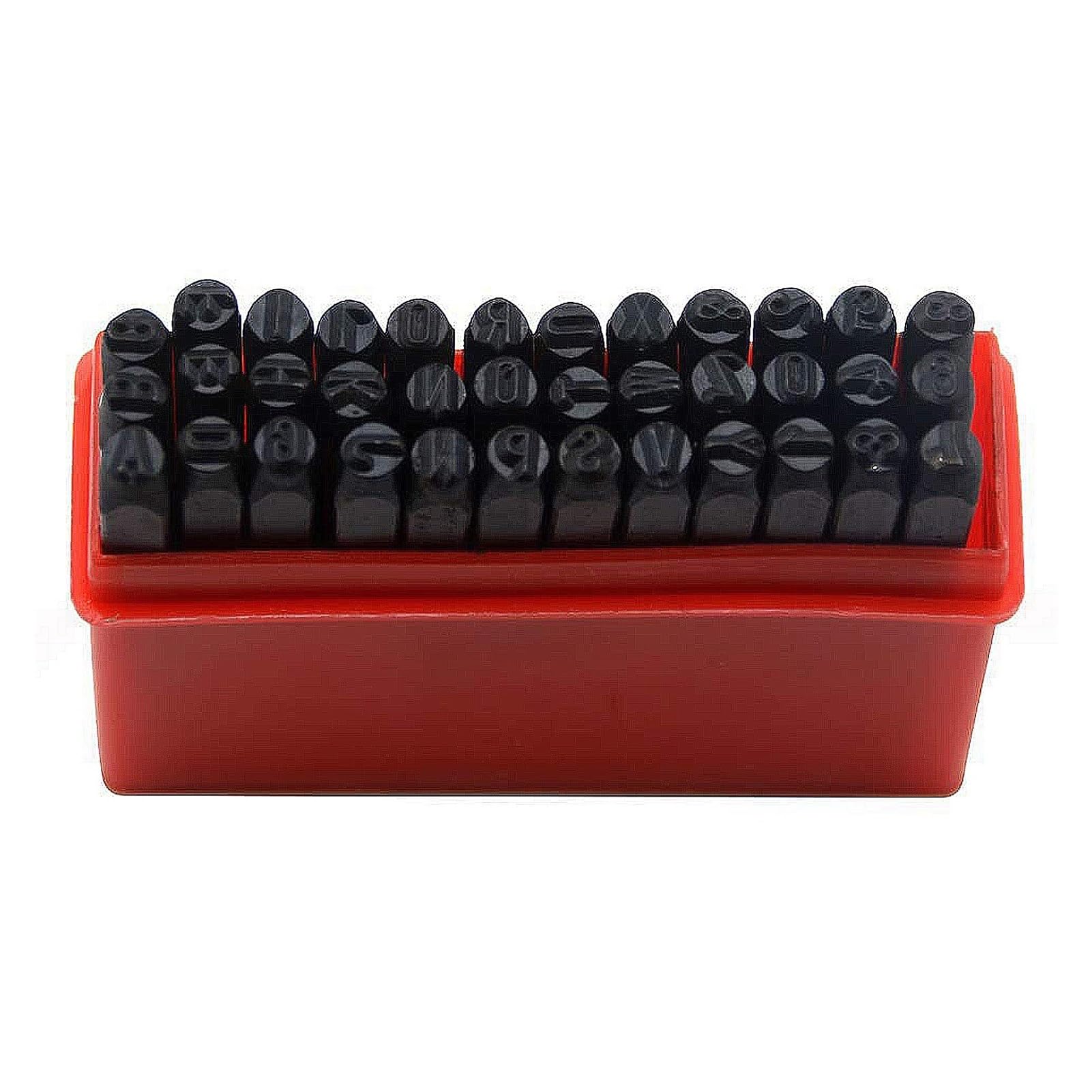 Steel Letter Mould, Letter Number Stamp Set Alloy Steel 2-12.5mm Storage Box Punch Metal Leather Jewelry DIY(2.5mm Alphabet)