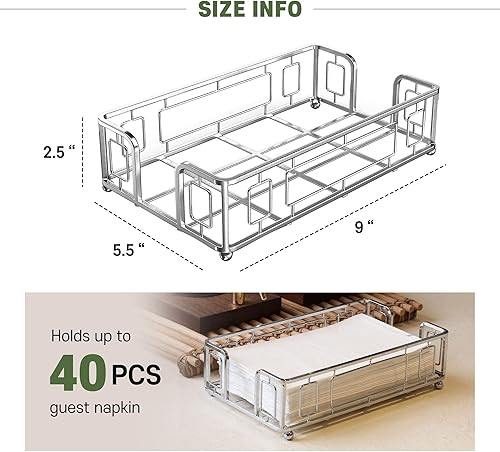 Vista 83 de Bandeja de acrílico para toallas de invitados para baño, soporte vertical para toallas de mano desechables, organizador de servilletas impermeable A