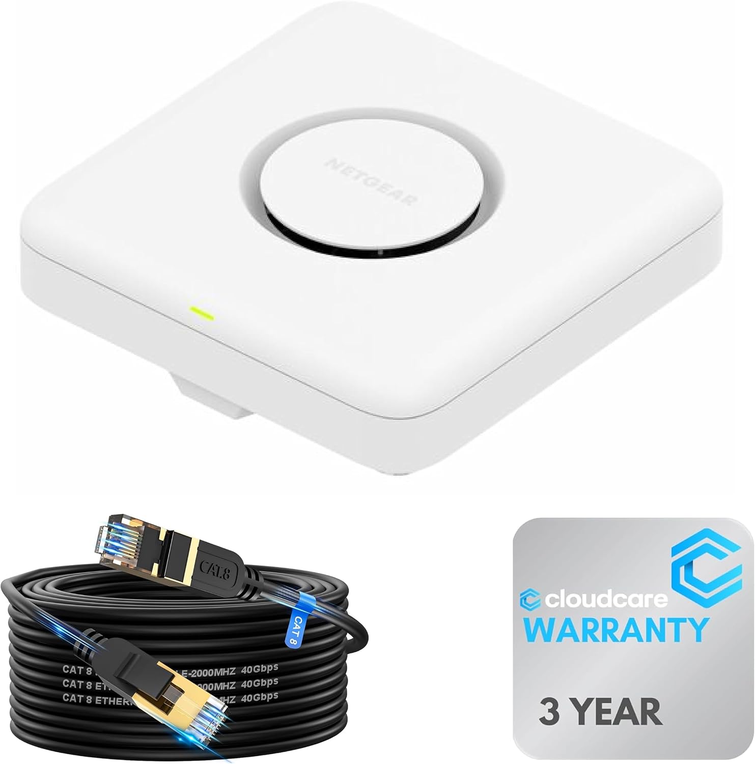 NETGEAR WBE710 Tri-Band 𝐖𝐢𝐅𝐢 𝟕 1PT Insight Managed Access Point | 6 GHz | Ceiling and Wall Mount Included | CloudCare's 3 Year Warranty SupportPlus Included